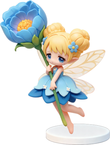 Golden Hollyhock Fairy