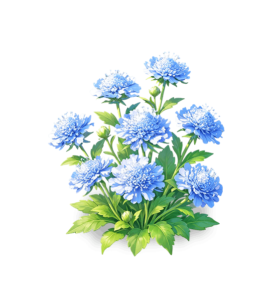 Fleur à coussinets cobalt