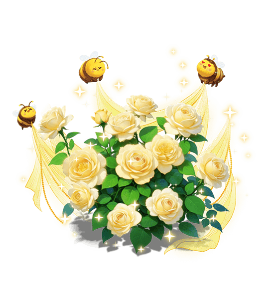 Rose bourdon jaune
