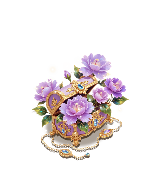 Purple Hibiscus Jewelry Box