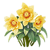 Yellow Iron Chopstick Flower
