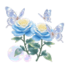Blue Crystal Butterfly Rose